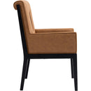 Color_Cognac -- Gwendolyn Cognac Vegan Leather Upholstered Dining Arm Chair IMAGE 4