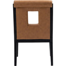  Color_Cognac -- Gwendolyn Cognac Vegan Leather Upholstered Dining Arm Chair IMAGE 5
