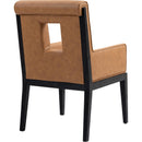  Color_Cognac -- Gwendolyn Cognac Vegan Leather Upholstered Dining Arm Chair IMAGE 6