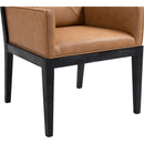  Color_Cognac -- Gwendolyn Cognac Vegan Leather Upholstered Dining Arm Chair IMAGE 7