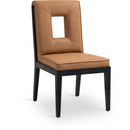 Color_Cognac -- Gwendolyn Cognac Vegan Leather Upholstered Dining Side Chair IMAGE 1