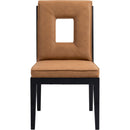  Color_Cognac -- Gwendolyn Cognac Vegan Leather Upholstered Dining Side Chair IMAGE 3