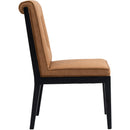  Color_Cognac -- Gwendolyn Cognac Vegan Leather Upholstered Dining Side Chair IMAGE 4