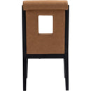  Color_Cognac -- Gwendolyn Cognac Vegan Leather Upholstered Dining Side Chair IMAGE 5