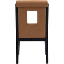 Meridian Gwendolyn Cognac Vegan Leather Dining Side Chair IMAGE 5
