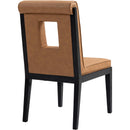  Color_Cognac -- Gwendolyn Cognac Vegan Leather Upholstered Dining Side Chair IMAGE 6