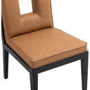  Color_Cognac -- Gwendolyn Cognac Vegan Leather Upholstered Dining Side Chair IMAGE 7