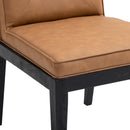  Color_Cognac -- Gwendolyn Cognac Vegan Leather Upholstered Dining Side Chair IMAGE 8