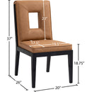  Color_Cognac -- Gwendolyn Cognac Vegan Leather Upholstered Dining Side Chair IMAGE 9