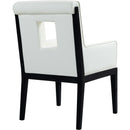 Meridian Gwendolyn Cream Vegan Leather Dining Arm Chair IMAGE 6