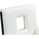 Color_Cream -- Gwendolyn Cream Vegan Leather Upholstered Dining Arm Chair IMAGE 8