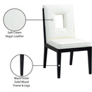  Color_Cream -- Gwendolyn Cream Vegan Leather Upholstered Dining Side Chair IMAGE 10