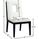  Color_Cream -- Gwendolyn Cream Vegan Leather Upholstered Dining Side Chair IMAGE 9
