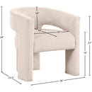 Meridian Riz Beige Corduroy Fabric Accent/Dining Chair IMAGE 7