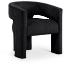  Color_Black -- Riz Black Corduroy Upholstered Accent / Dining Chair IMAGE 1