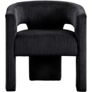  Color_Black -- Riz Black Corduroy Upholstered Accent / Dining Chair IMAGE 3