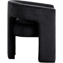  Color_Black -- Riz Black Corduroy Upholstered Accent / Dining Chair IMAGE 4