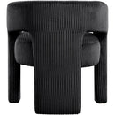  Color_Black -- Riz Black Corduroy Upholstered Accent / Dining Chair IMAGE 5