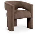  Color_Brown -- Riz Brown Corduroy Upholstered Accent / Dining Chair IMAGE 1