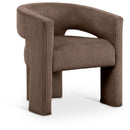  Color_Brown -- Riz Brown Corduroy Upholstered Accent / Dining Chair IMAGE 1