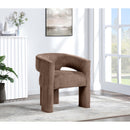  Color_Brown -- Riz Brown Corduroy Upholstered Accent / Dining Chair IMAGE 2