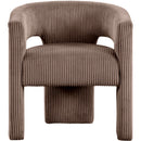  Color_Brown -- Riz Brown Corduroy Upholstered Accent / Dining Chair IMAGE 3