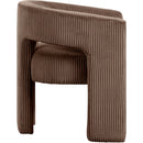  Color_Brown -- Riz Brown Corduroy Upholstered Accent / Dining Chair IMAGE 4