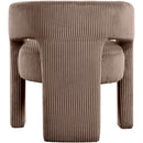  Color_Brown -- Riz Brown Corduroy Upholstered Accent / Dining Chair IMAGE 5