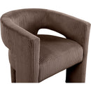  Color_Brown -- Riz Brown Corduroy Upholstered Accent / Dining Chair IMAGE 6