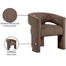  Color_Brown -- Riz Brown Corduroy Upholstered Accent / Dining Chair IMAGE 8