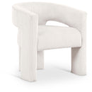  Color_Cream -- Riz Cream Corduroy Upholstered Accent / Dining Chair IMAGE 1