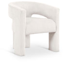 Meridian Riz Cream Corduroy Fabric Accent/Dining Chair IMAGE 1