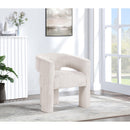  Color_Cream -- Riz Cream Corduroy Upholstered Accent / Dining Chair IMAGE 2
