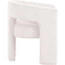  Color_Cream -- Riz Cream Corduroy Upholstered Accent / Dining Chair IMAGE 4