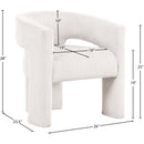  Color_Cream -- Riz Cream Corduroy Upholstered Accent / Dining Chair IMAGE 7