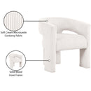  Color_Cream -- Riz Cream Corduroy Upholstered Accent / Dining Chair IMAGE 8