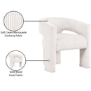 Meridian Riz Cream Corduroy Fabric Accent/Dining Chair IMAGE 8