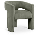  Color_Green -- Riz Green Corduroy Upholstered Accent / Dining Chair IMAGE 1