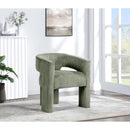  Color_Green -- Riz Green Corduroy Upholstered Accent / Dining Chair IMAGE 2