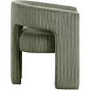  Color_Green -- Riz Green Corduroy Upholstered Accent / Dining Chair IMAGE 4