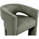  Color_Green -- Riz Green Corduroy Upholstered Accent / Dining Chair IMAGE 6