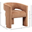 Meridian Riz Saddle Corduroy Fabric Accent/Dining Chair IMAGE 7