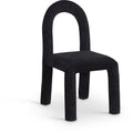  Color_Black -- Amari Black Chenille Fabric Upholstered Dining Chair IMAGE 1