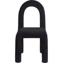  Color_Black -- Amari Black Chenille Fabric Upholstered Dining Chair IMAGE 3