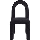 Meridian Amari Black Chenille Fabric Dining Chair IMAGE 3