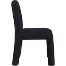  Color_Black -- Amari Black Chenille Fabric Upholstered Dining Chair IMAGE 4