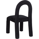  Color_Black -- Amari Black Chenille Fabric Upholstered Dining Chair IMAGE 6