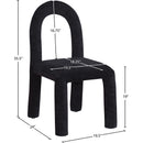  Color_Black -- Amari Black Chenille Fabric Upholstered Dining Chair IMAGE 8