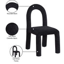  Color_Black -- Amari Black Chenille Fabric Upholstered Dining Chair IMAGE 9
