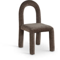  Color_Brown -- Amari Brown Chenille Fabric Upholstered Dining Chair IMAGE 1
